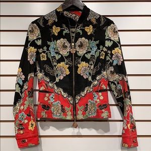 Roberto Cavalli painted denim jacket